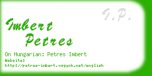 imbert petres business card